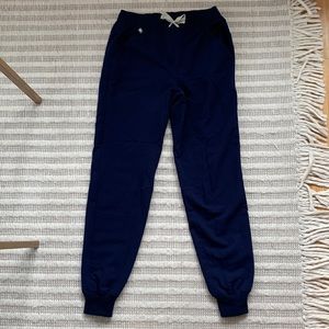 Mens XS FIGS scrub jogger pants in navy blue